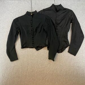 2 Antique Victorian Mourning Jackets Small • Very Well Made • Some Small Flaws